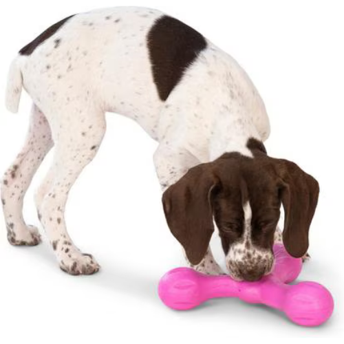 West Paw Skamp Pink Tough Dog Chew Toy Large Dog
