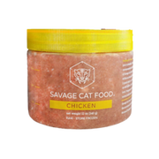 Savage Cat Raw Frozen Chicken Tub Cat Food 12 oz