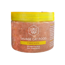 Savage Cat Raw Frozen Chicken Tub Cat Food 12 oz