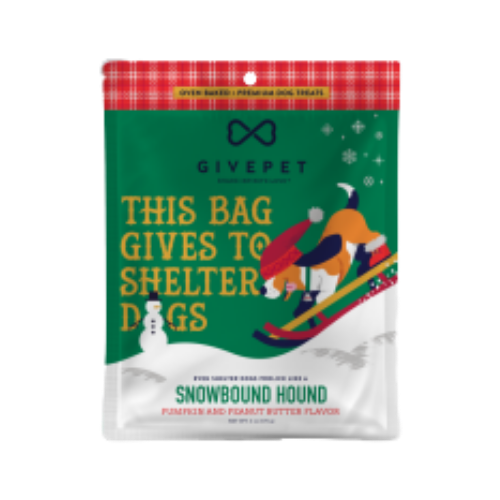 Givepet Holiday Snowboard Hound Soft Baked Dog Treat 6 oz