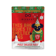 Givepet Holiday Pugly Sweater Party Soft Baked Dog Treat 6 oz