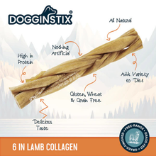 Dogginstix Braided Lamb Collagen Dog Chew 6 in