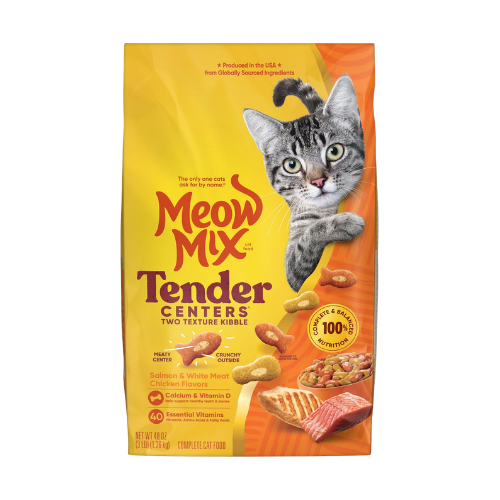 Meow Mix Tender Centers Salmon & White Meat Chicken Flavors Cat Food 20 lb