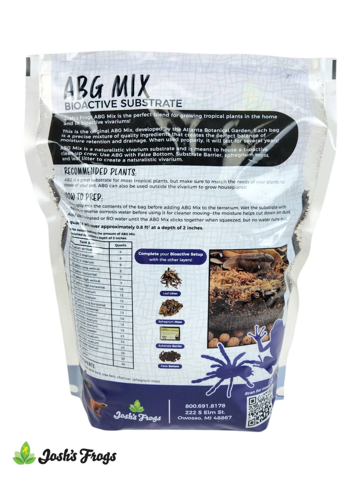 Josh's Frogs ABG Mix Bioactive Substrate 4 qt