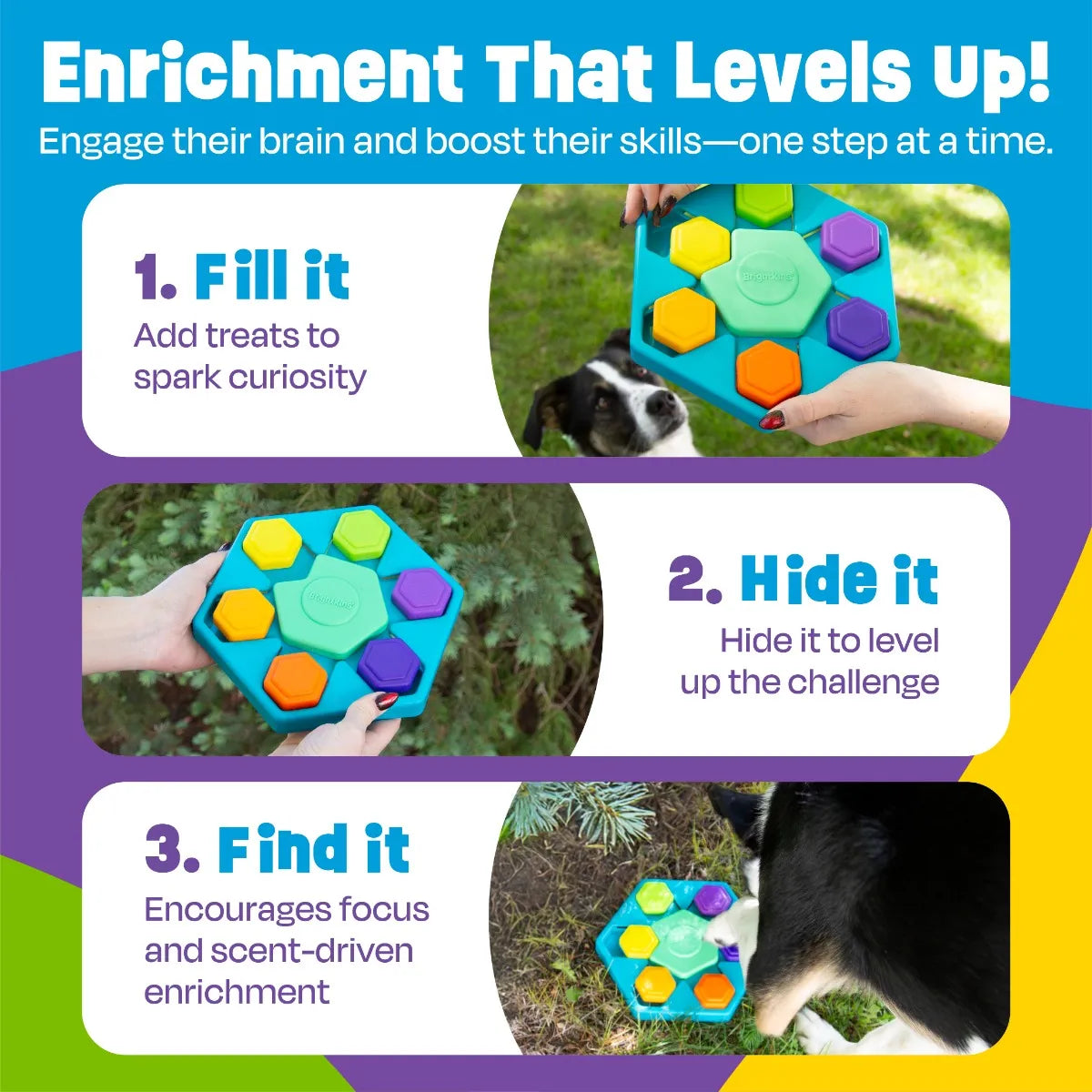 Brightkins Spin and Seek Hexagon Treat Puzzle
