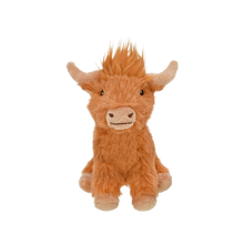 Multipet Minipet Highland Cow Plush Dog Toy, Assorted 5 in