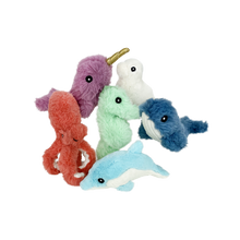 Multipet Minipet Deep Sea Cuddlerz Plush Dog Toy, Assorted 7.5 in