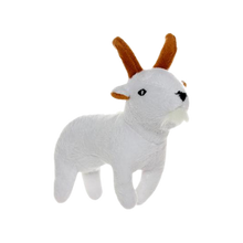 Tuffy's Jr Farm Goat Squeaky Plush Dog Toy