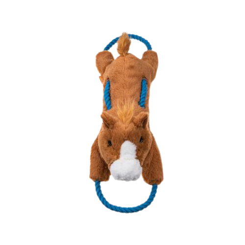 Growl Haystackerz Hayride Horse Rope and Plush Dog Toy