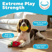 Outward Hound Lemon & Strawberry Xtreme Seamz Durable Plush Dog Toy 2 pk