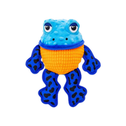 Kong Tropics Rattlez Frog Tough Squeaky Plush Dog Toy Medium/Large Dog