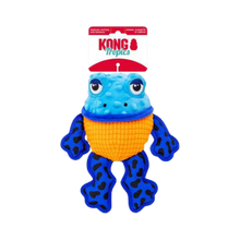 Kong Tropics Rattlez Frog Tough Squeaky Plush Dog Toy Medium/Large Dog