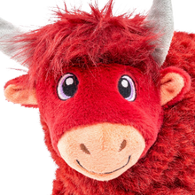 Kong Toughz Durable Highland Cow Plush Dog Toy Medium Dog
