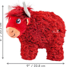 Kong Toughz Durable Highland Cow Plush Dog Toy Medium Dog