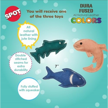 Spot Dura-Fuse Fish Leather Dog Toy, Assorted 7 in