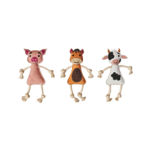 Spot Dura-Fuse Barnyard Animal Leather Dog Toy, Assorted 14 in