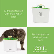 Catit Flower Plastic Cat Water Fountain, 100 oz 