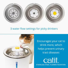 Catit Flower Stainless Steel Cat Water Fountain, 100 oz 