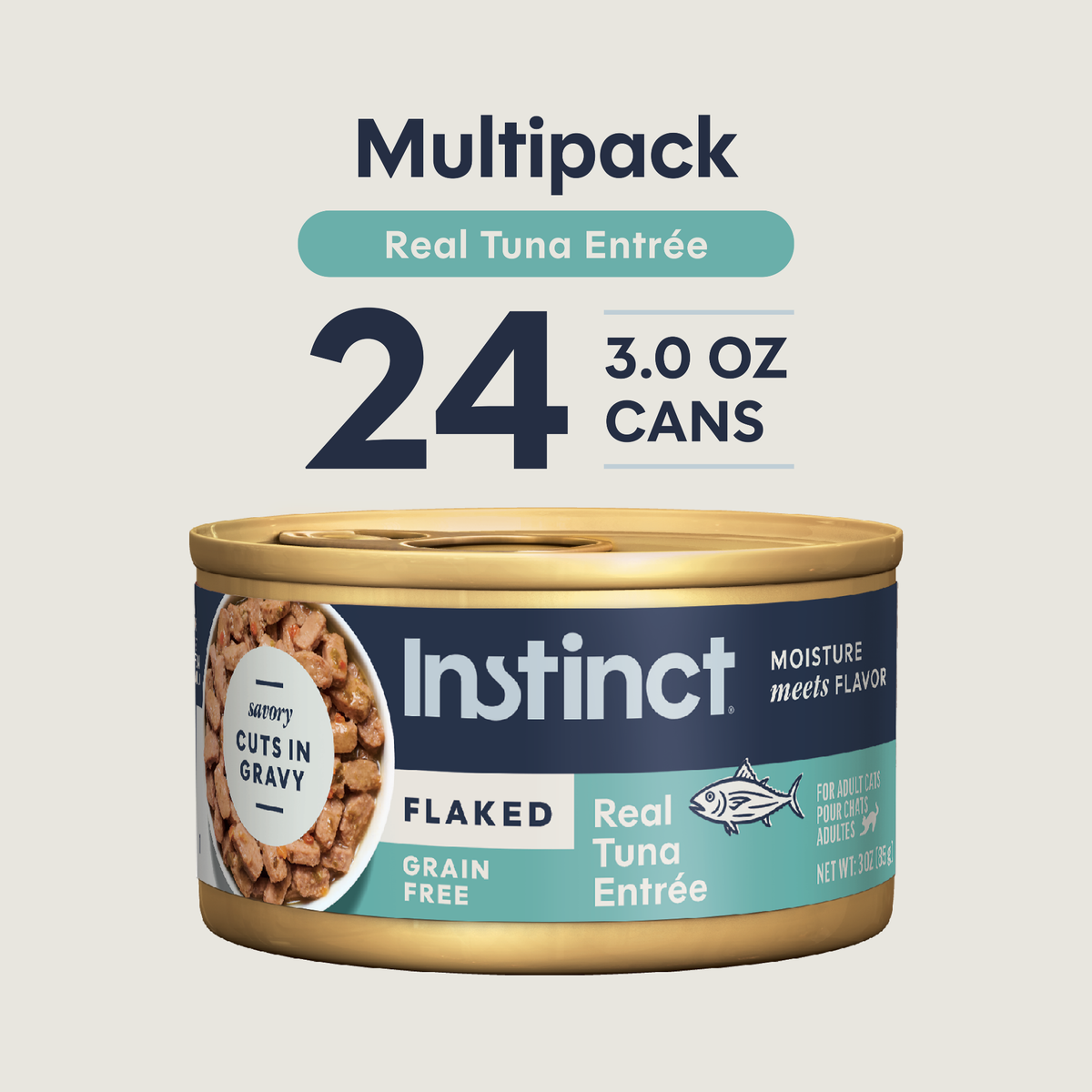 Instinct Flaked Tuna Entrée in Savory Gravy Wet Cat Food