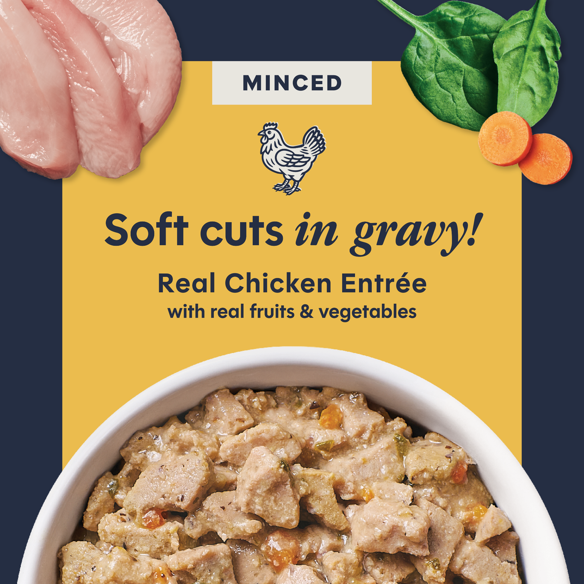 Instinct Minced Real Chicken Recipe in Savory Gravy Wet Cat Food