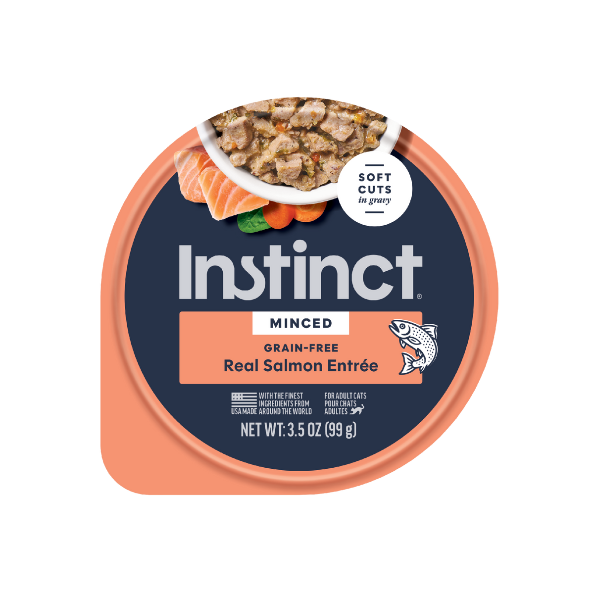 Instinct Minced Real Salmon Recipe in Savory Gravy Wet Cat Food