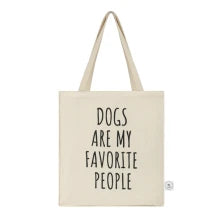 Park Life Designs "Dogs Are My Favorite People" Cotton Tote Bag