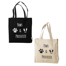 Park Life Designs "Paws & Prosecco" Cotton Tote Bag