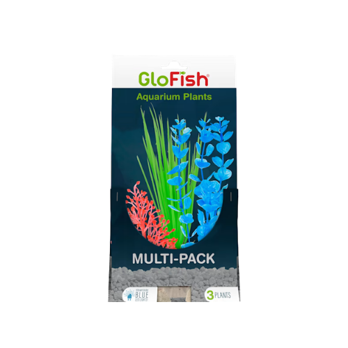 Tetra Orange, Green, and Blue Fluorescent Aquarium Plant 3 pk