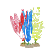 Tetra Yellow, Orange, and Blue Fluorescent Aquarium Plant 3 pk