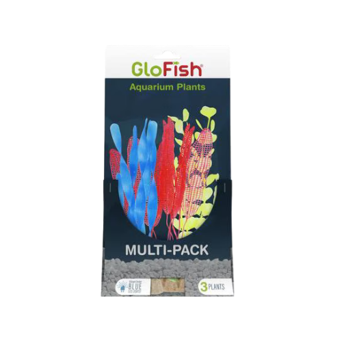 Tetra Yellow, Orange, and Blue Fluorescent Aquarium Plant 3 pk