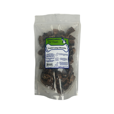 Great Lakes Lamb Lung Chunks Natural Dog Chew .5 lb