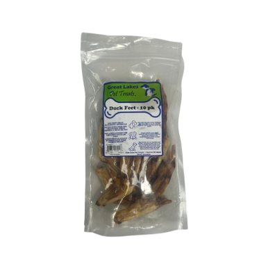 Great Lakes Duck Feet Natural Dog Chew 10 ct