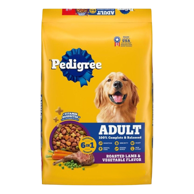 Pedigree Adult Roasted Lamb & Vegetable Flavor Dry Dog Food 40 lb