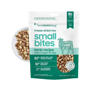 Smallbatch Pet Food Freeze-Dried Lamb Small Bites Dog Food 7 oz