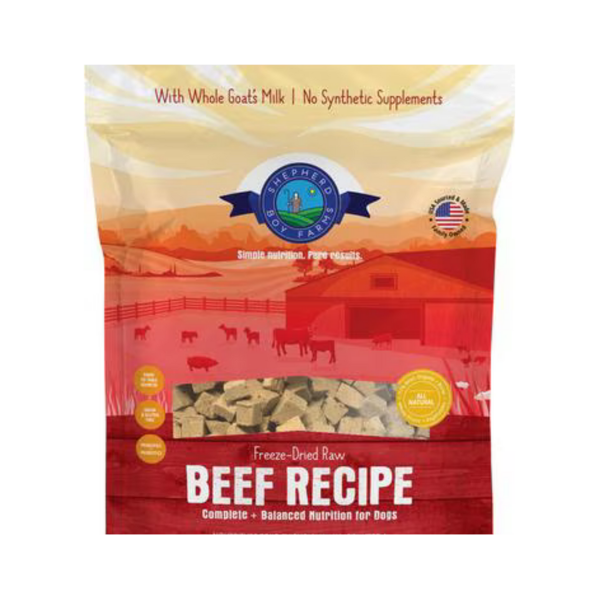 Shepherd Boy Farms Beef Recipe Freeze-Dried Dog Food 14 oz