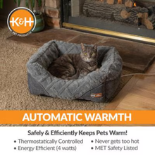 K&H Thermo-Pet Lounge Sleeper Heated Bolster Pet Bed