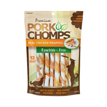 scott pet premium pork chomps real chicken wrapped twist dog treat