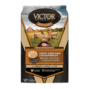 Victor Pet Food Raw Blend Farm Chicken Freeze-Dried Chicken Breast Recipe + High-Protein Chicken Kibble Dog Food