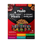 Nulo Gently-Cooked Ready-to-Serve Meals Variety Pack with Beef, Chicken, Duck, Lamb & Salmon for Dogs 5 ct