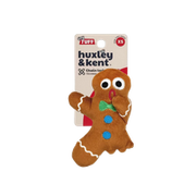 Huxley & Kent Tiny Tuff Holiday Ginger Snapped Plush Dog Toy 5 in