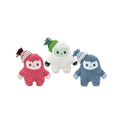 Multipet Holiday Winter Fleece Yeti Plush Dog Toy, Assorted 10 in