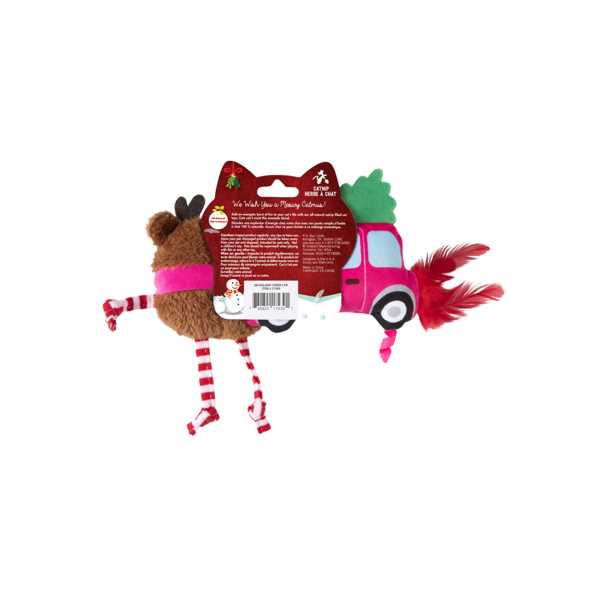 Petmate Holiday Cheer Cat Toys 2 pk