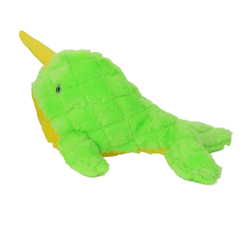 Tuffy's Mighty Arctic Narwhal Durable Plush Dog Toy