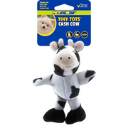 Petsport Tiny Tots Cash Cow Plush Dog Toy 4 in