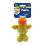Petsport Tiny Tots Darla Duck Plush Dog Toy 4 in