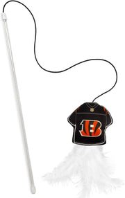 Pets First Cincinnati Bengals Jersey Teaser Wand with Catnip