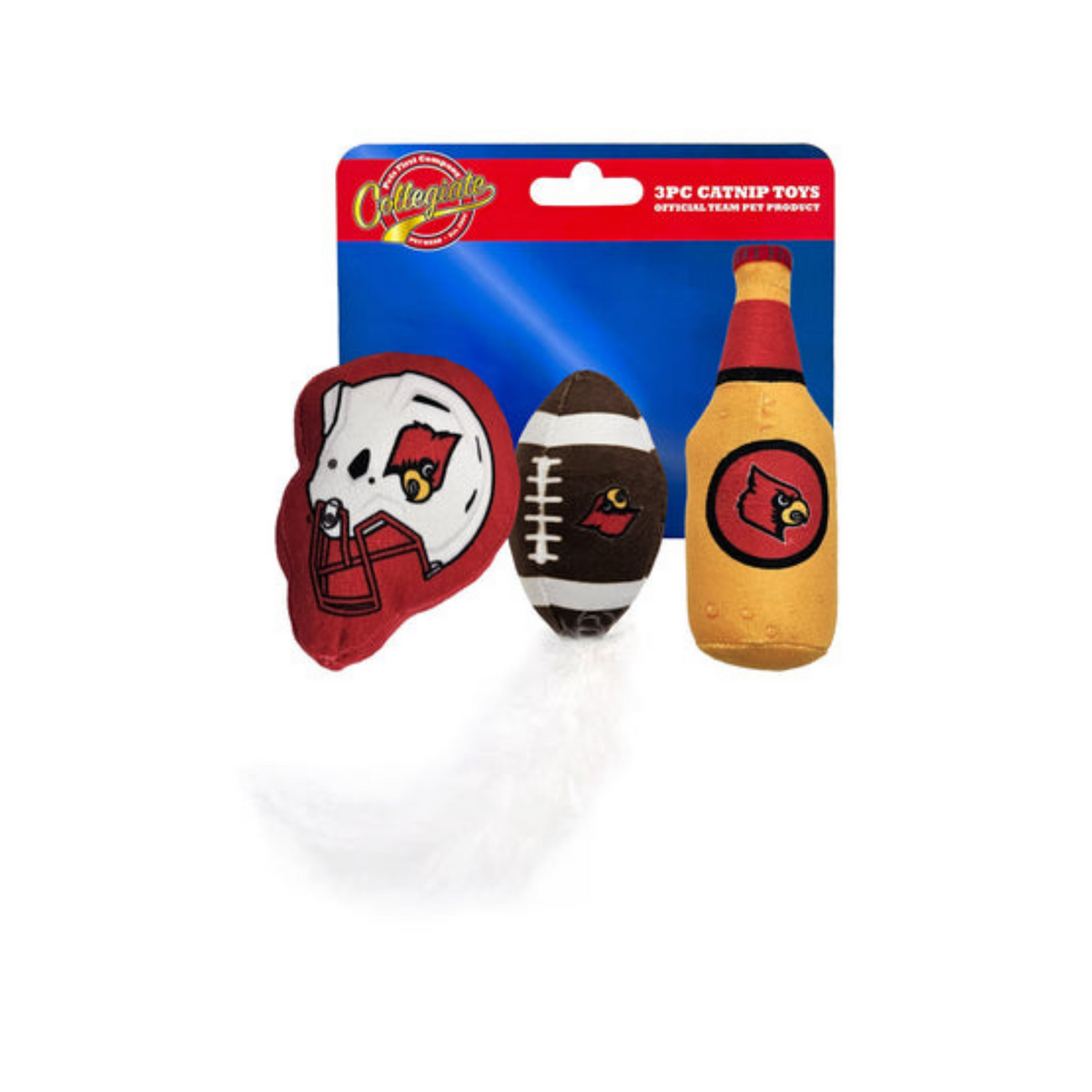 Pets First Louisville Cardinals Catnip Toy Set 3 pk