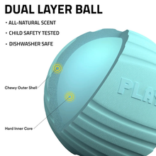 Playology Peanut Butter Scented Dual Layer Ball Dog Toy Medium Dog