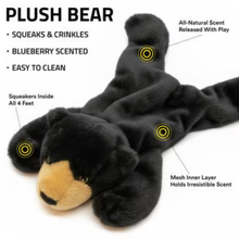 Playology Blueberry Scented Bear Squeaky Plush Dog Toy Jumbo