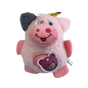 Lightning Dog Barnyard Bouncer Pink Pig Dog Toy
